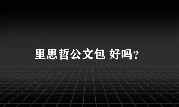 里思哲公文包 好吗？