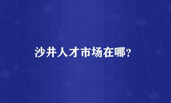 沙井人才市场在哪？