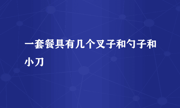 一套餐具有几个叉子和勺子和小刀