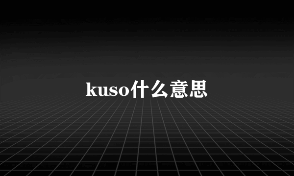 kuso什么意思