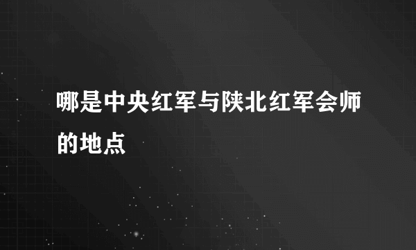 哪是中央红军与陕北红军会师的地点