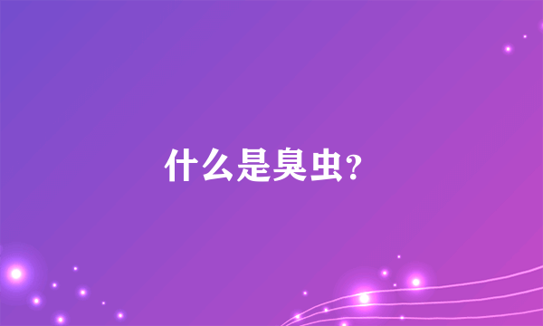 什么是臭虫？