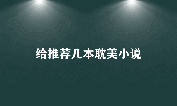 给推荐几本耽美小说