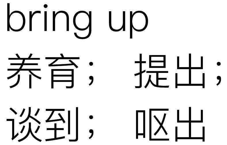 BRING UP的意思