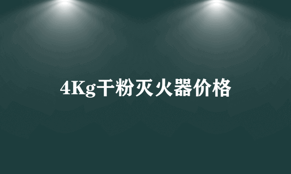 4Kg干粉灭火器价格