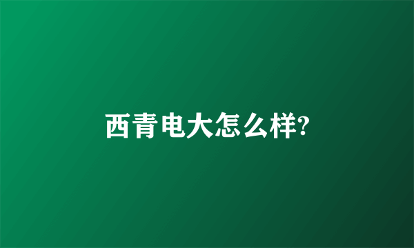 西青电大怎么样?