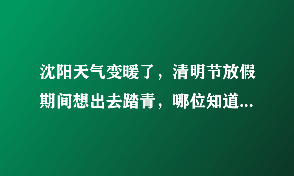 沈阳天气变暖了，清明节放假期间想出去踏青，哪位知道这个季节沈阳什么地方比较适合踏青及沈阳有哪些比较