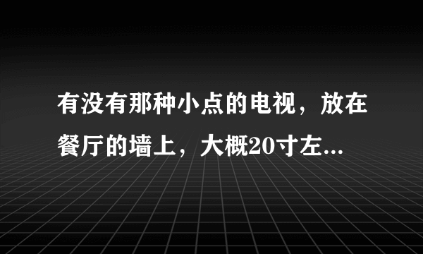 有没有那种小点的电视，放在餐厅的墙上，大概20寸左右的，我不想拉有线机顶盒，也不能拉