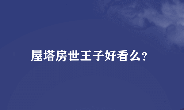 屋塔房世王子好看么？