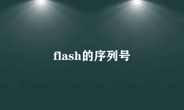 flash的序列号