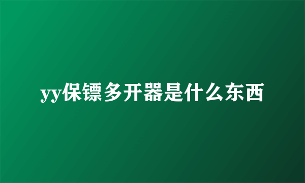 yy保镖多开器是什么东西