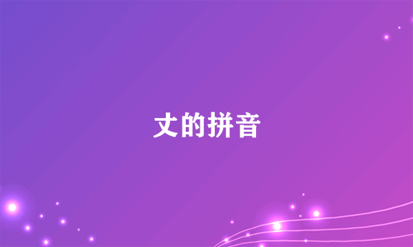 丈的拼音