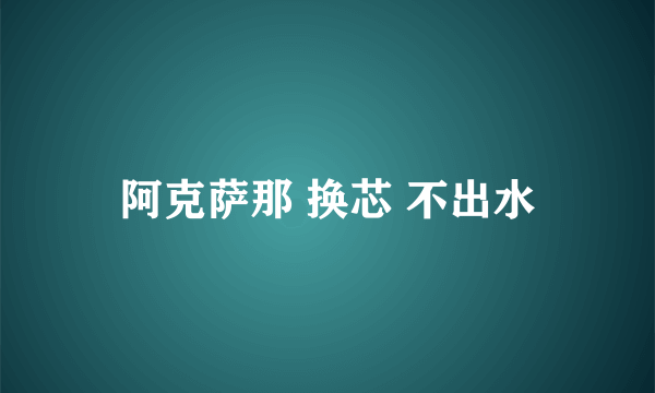 阿克萨那 换芯 不出水