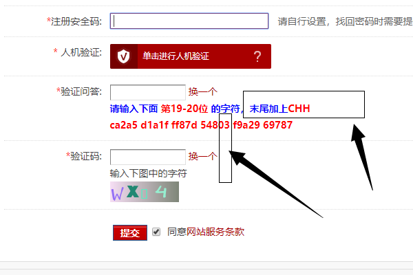 chh论坛 注册 的验证问答 怎样输入??