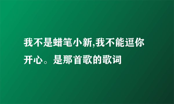 我不是蜡笔小新,我不能逗你开心。是那首歌的歌词