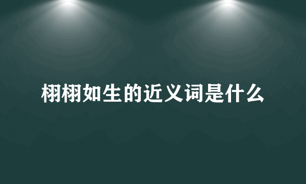 栩栩如生的近义词是什么