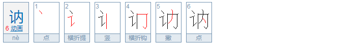 讷怎么读？