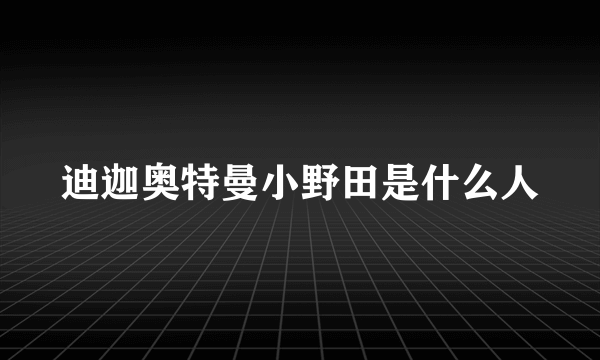 迪迦奥特曼小野田是什么人