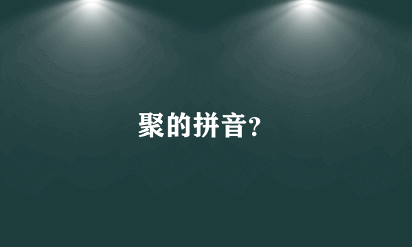 聚的拼音？