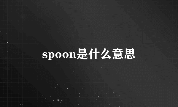 spoon是什么意思