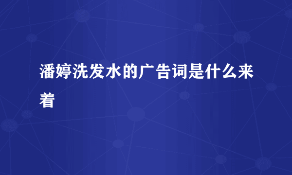 潘婷洗发水的广告词是什么来着