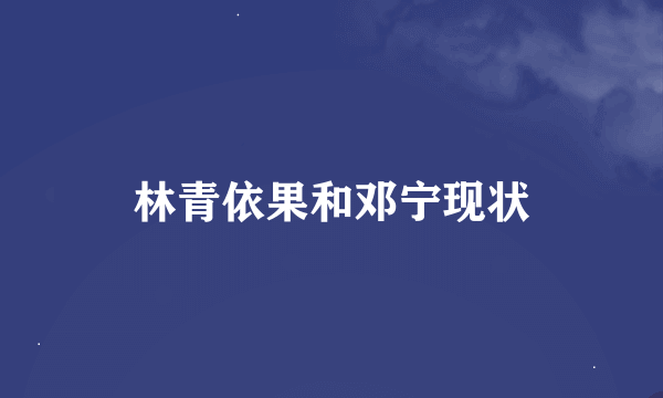 林青依果和邓宁现状