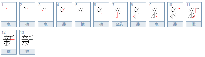 新的笔顺是什么