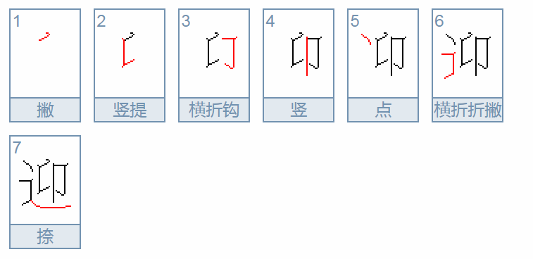 迎的笔顺怎么写