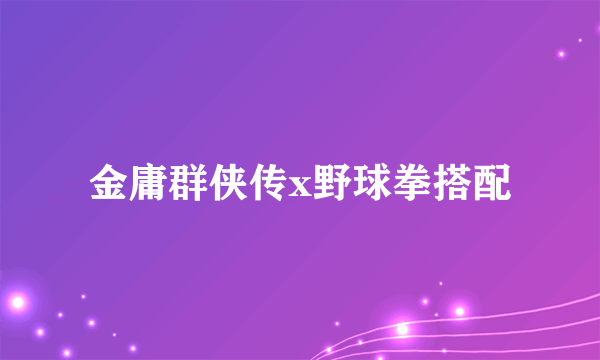 金庸群侠传x野球拳搭配