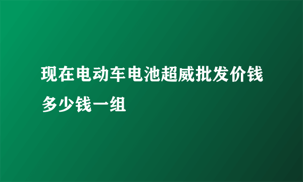 现在电动车电池超威批发价钱多少钱一组