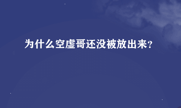 为什么空虚哥还没被放出来？