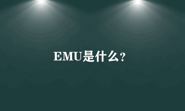 EMU是什么？