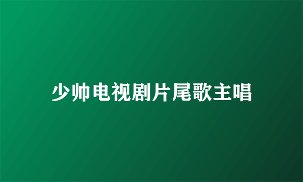 少帅电视剧片尾歌主唱