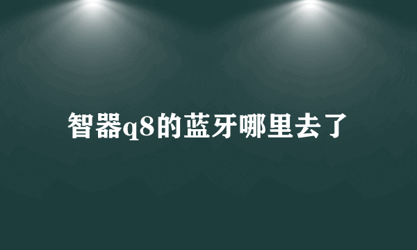 智器q8的蓝牙哪里去了