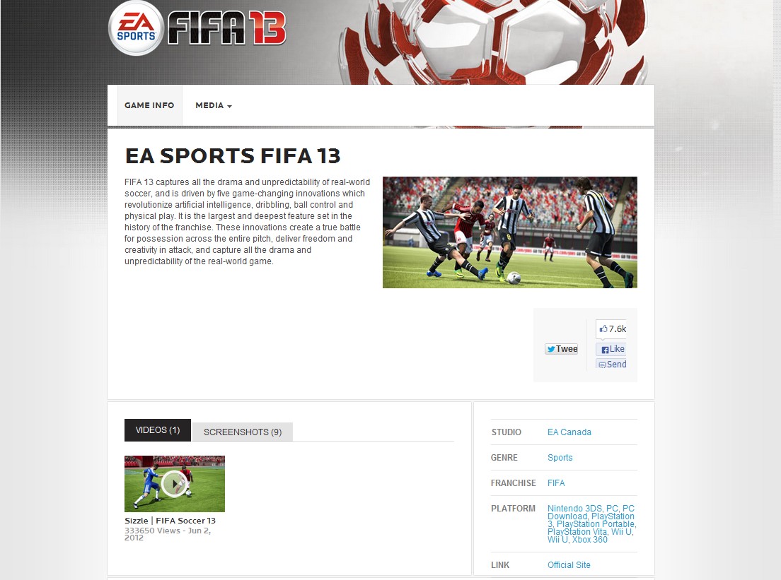 求安卓版的FIFA13