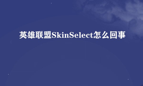 英雄联盟SkinSelect怎么回事