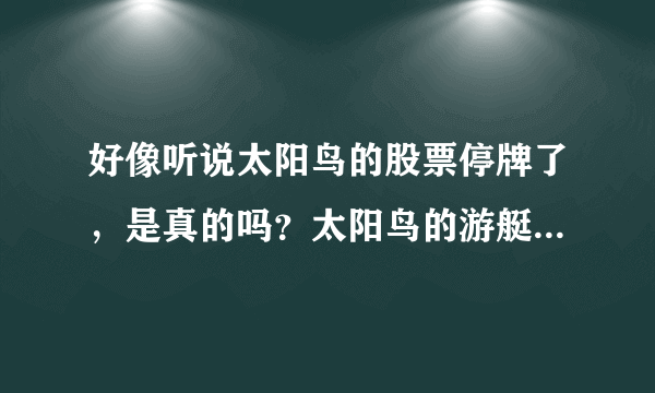 好像听说太阳鸟的股票停牌了，是真的吗？太阳鸟的游艇卖的好吗？