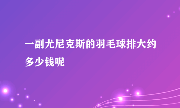 一副尤尼克斯的羽毛球排大约多少钱呢