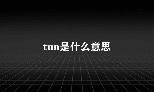 tun是什么意思