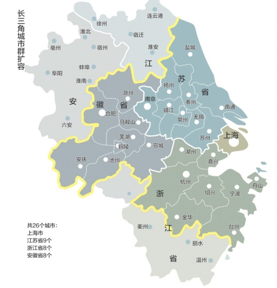 长三角地区包括哪些城市