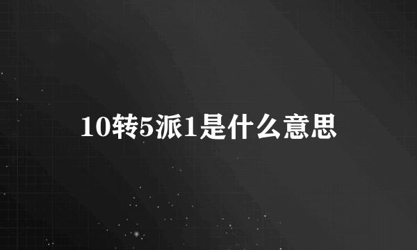 10转5派1是什么意思