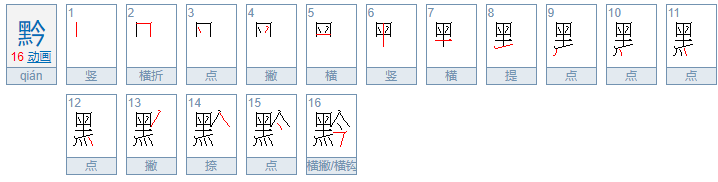 “黔”怎么读？