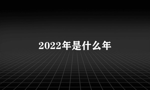 2022年是什么年