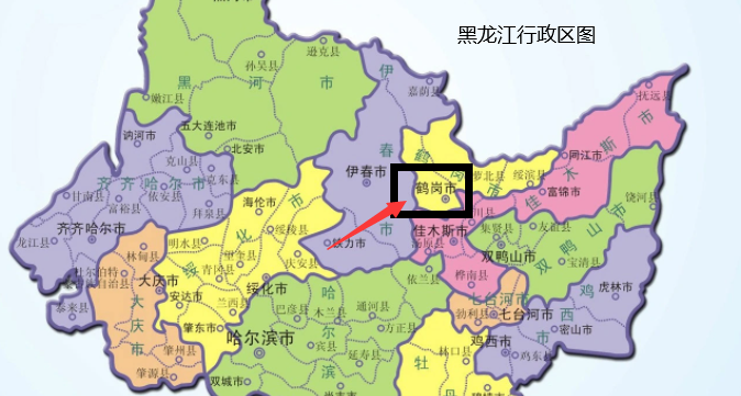 鹤岗在哪里哪个省份哪个市？