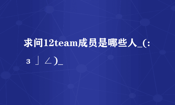 求问12team成员是哪些人_(:з」∠)_