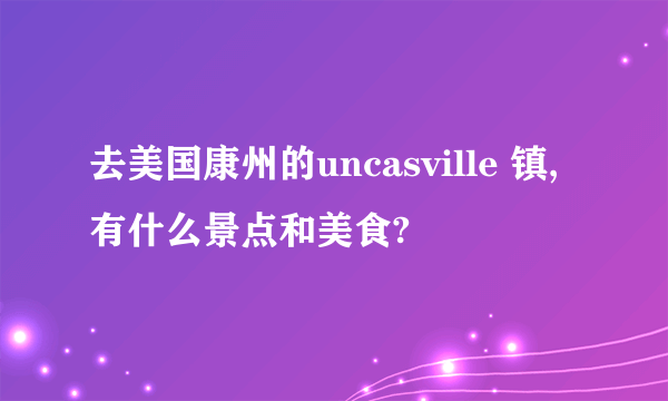 去美国康州的uncasville 镇,有什么景点和美食?