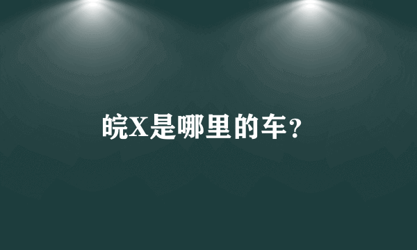 皖X是哪里的车？