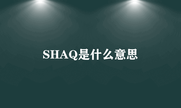 SHAQ是什么意思