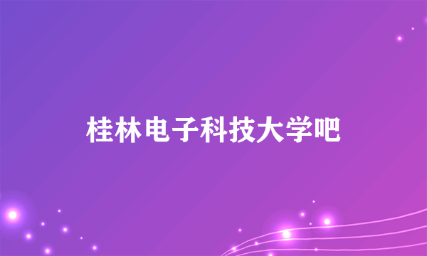 桂林电子科技大学吧