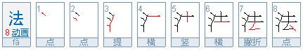 法的笔顺